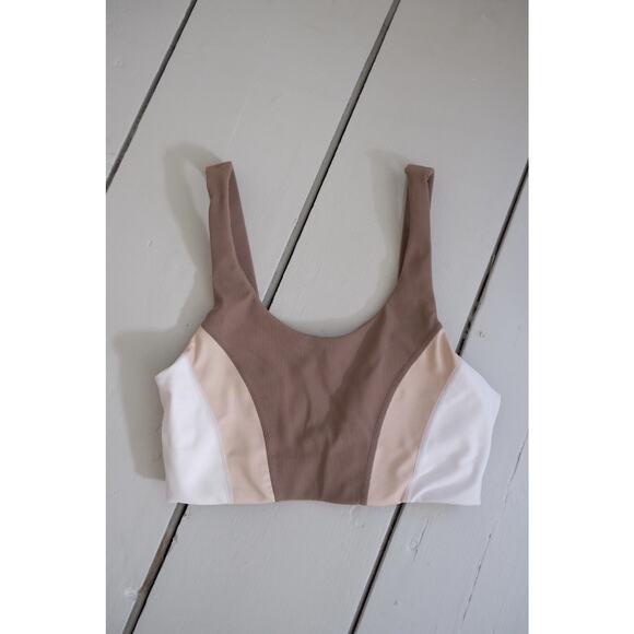 WILO Other - Wilo The Label Women’s colorblock scoop Sport bra Brown White Size M Yoga Gym
